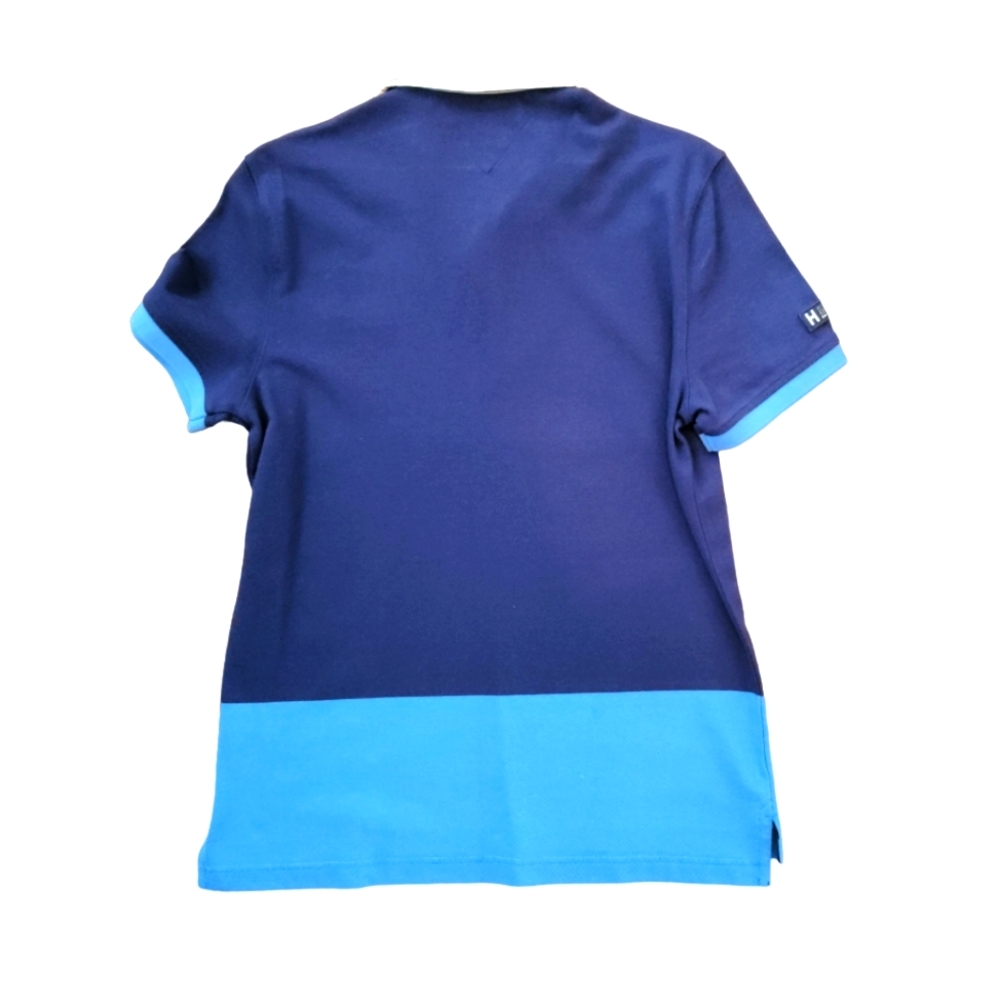 Tommy Hilfiger Classic blue Short Sleeve polo shirt medium custom fit - Picture 5 of 14
